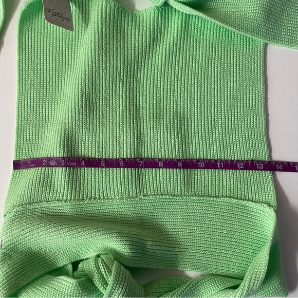 Free People FP Beach Green Orchid Convertible Open-Back Sweater Tank NWT Size S - Picture 5 of 6
